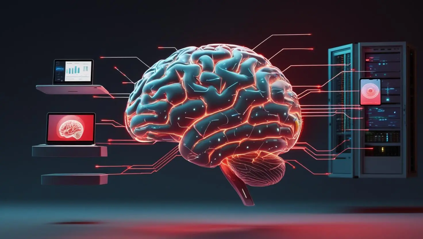 AI-powered infrastructure connecting devices, servers, and automation